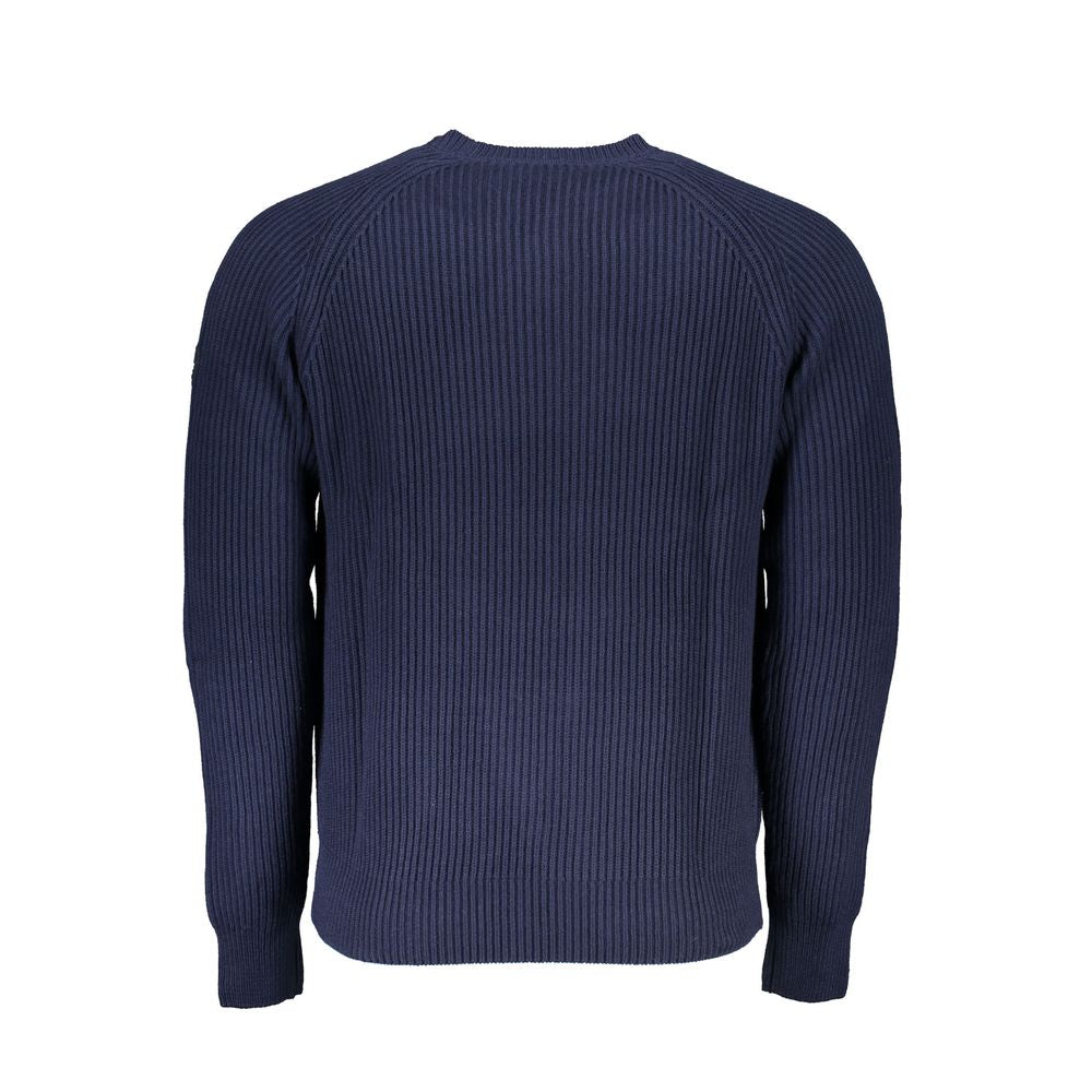Blue Cotton Men Sweater - ventzia