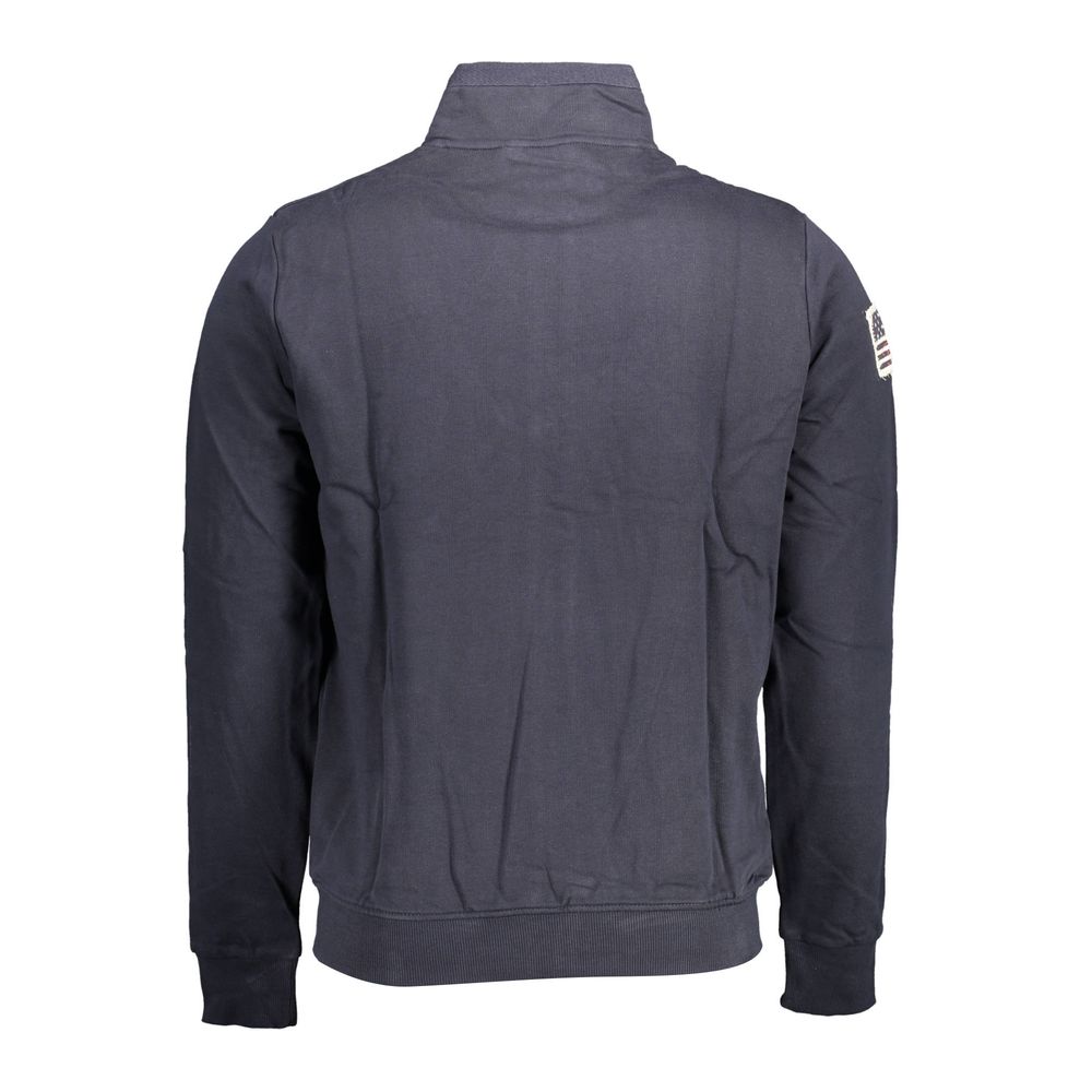 Blue Cotton Men Sweater - ventzia