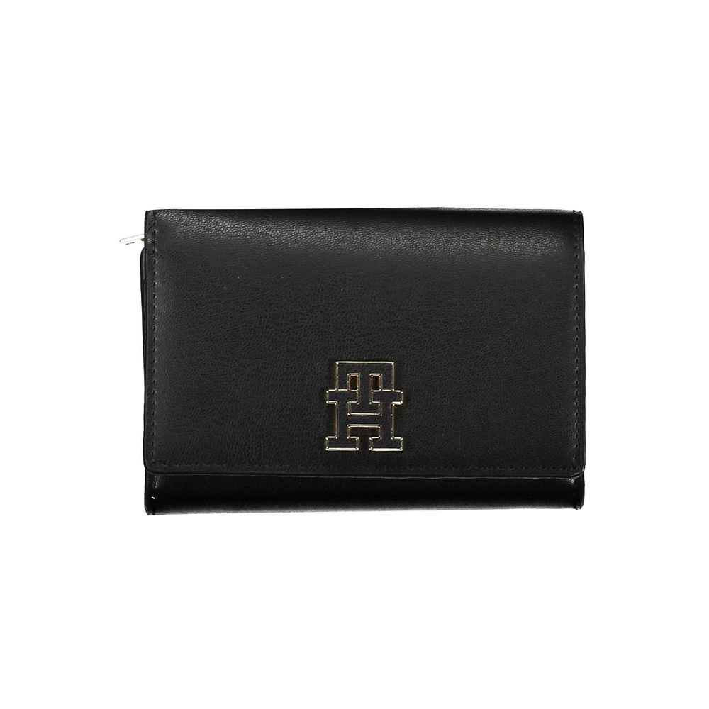 Black Polyurethane Women Wallet - ventzia
