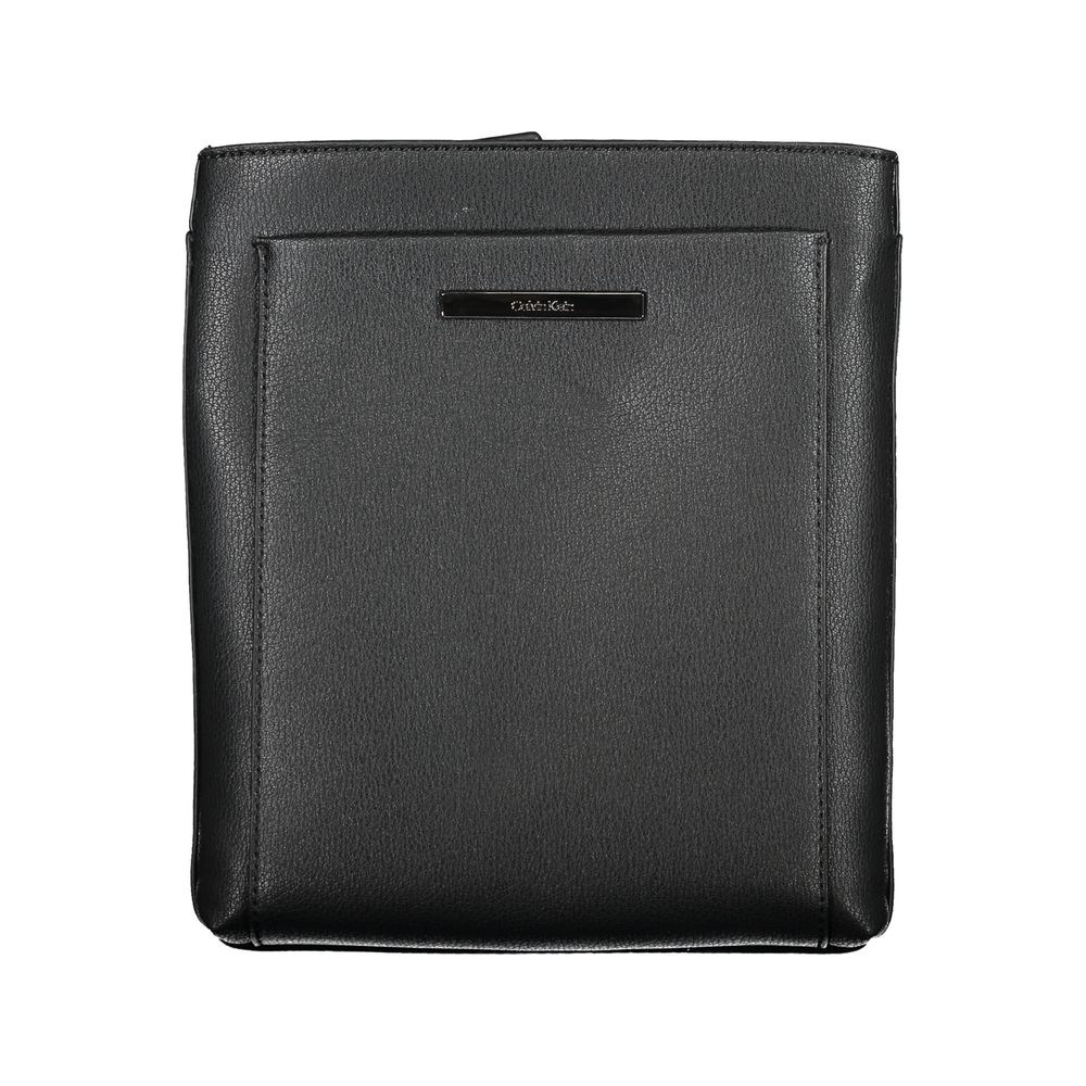 Black Polyester Men's Shoulder Bag - ventzia