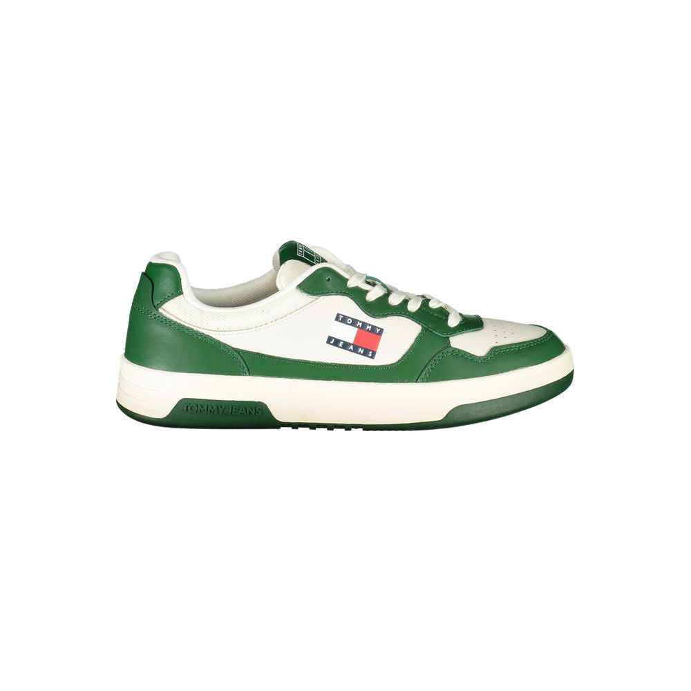 White Polyurethane Men Sneaker - ventzia