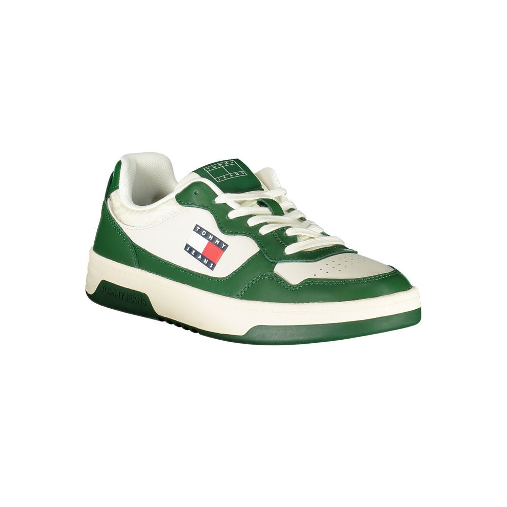 White Polyurethane Men Sneaker - ventzia
