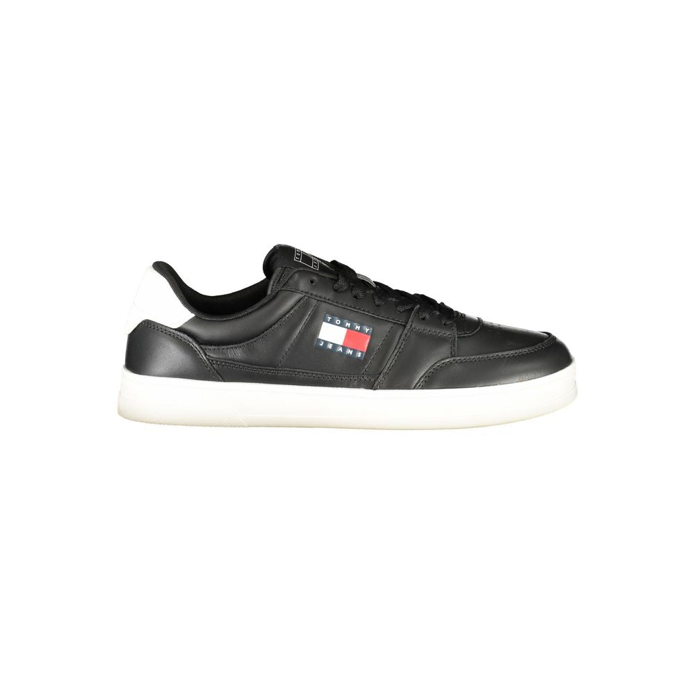 Black Leather Men Sneaker - ventzia