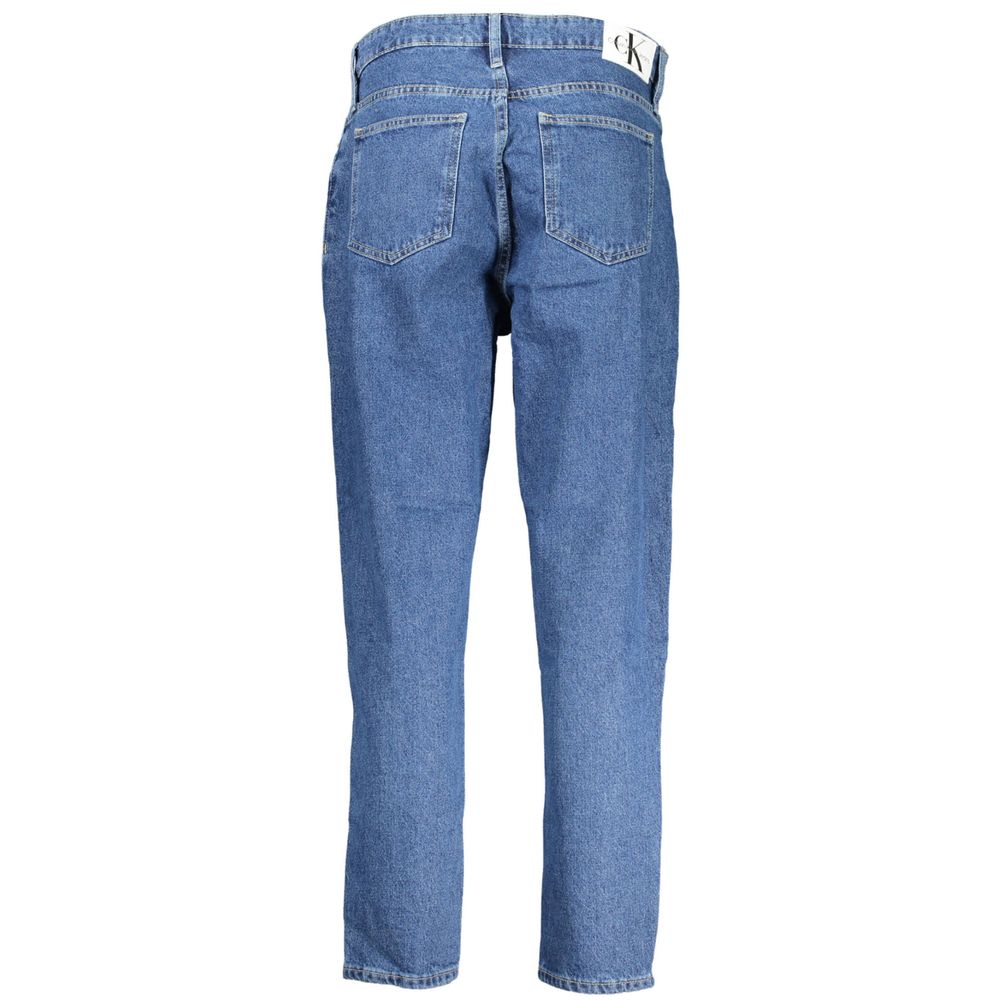 Blu Cotton Women Jeans - ventzia