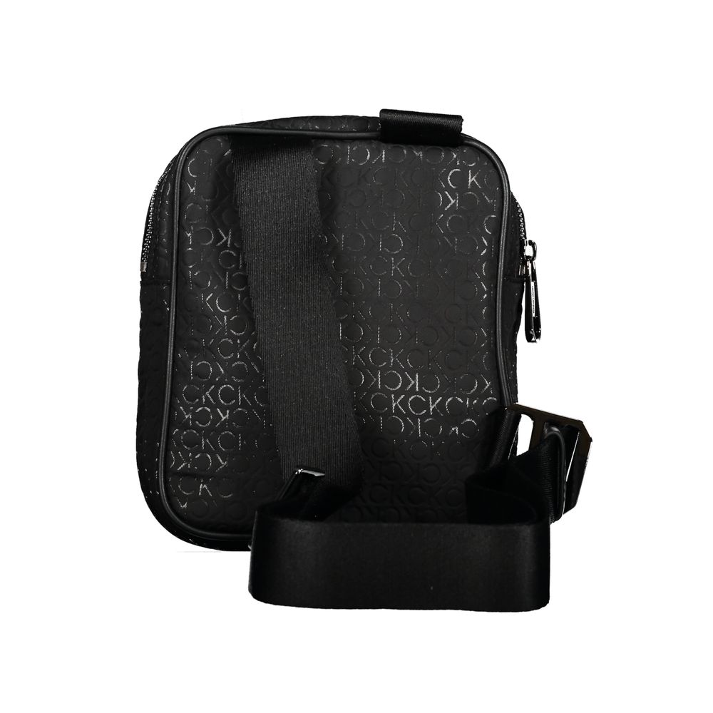 Black Polyester Men Shoulder Bag - ventzia
