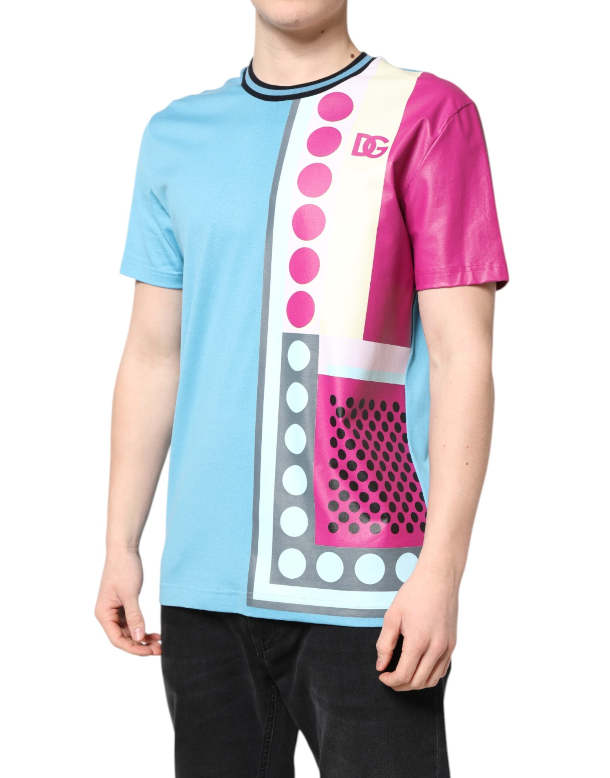 Multicolor Printed Logo Short Sleeve T-shirt - ventzia