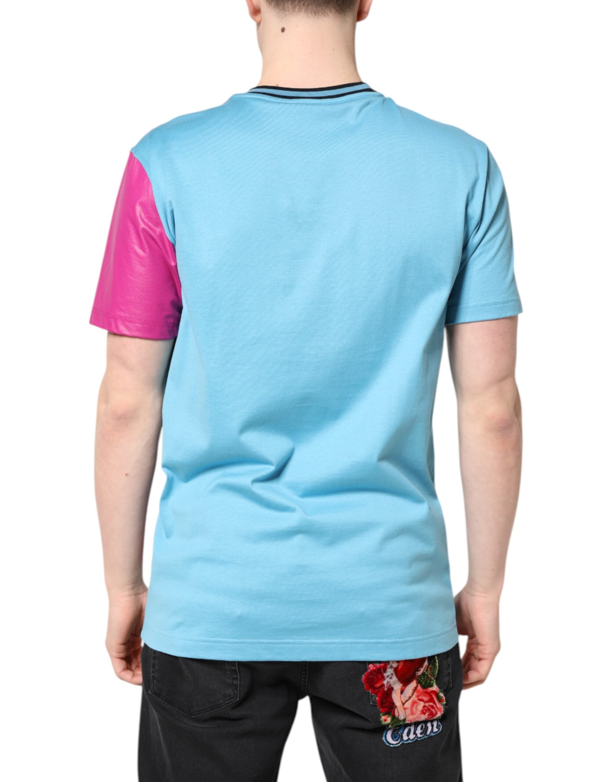 Multicolor Printed Logo Short Sleeve T-shirt - ventzia