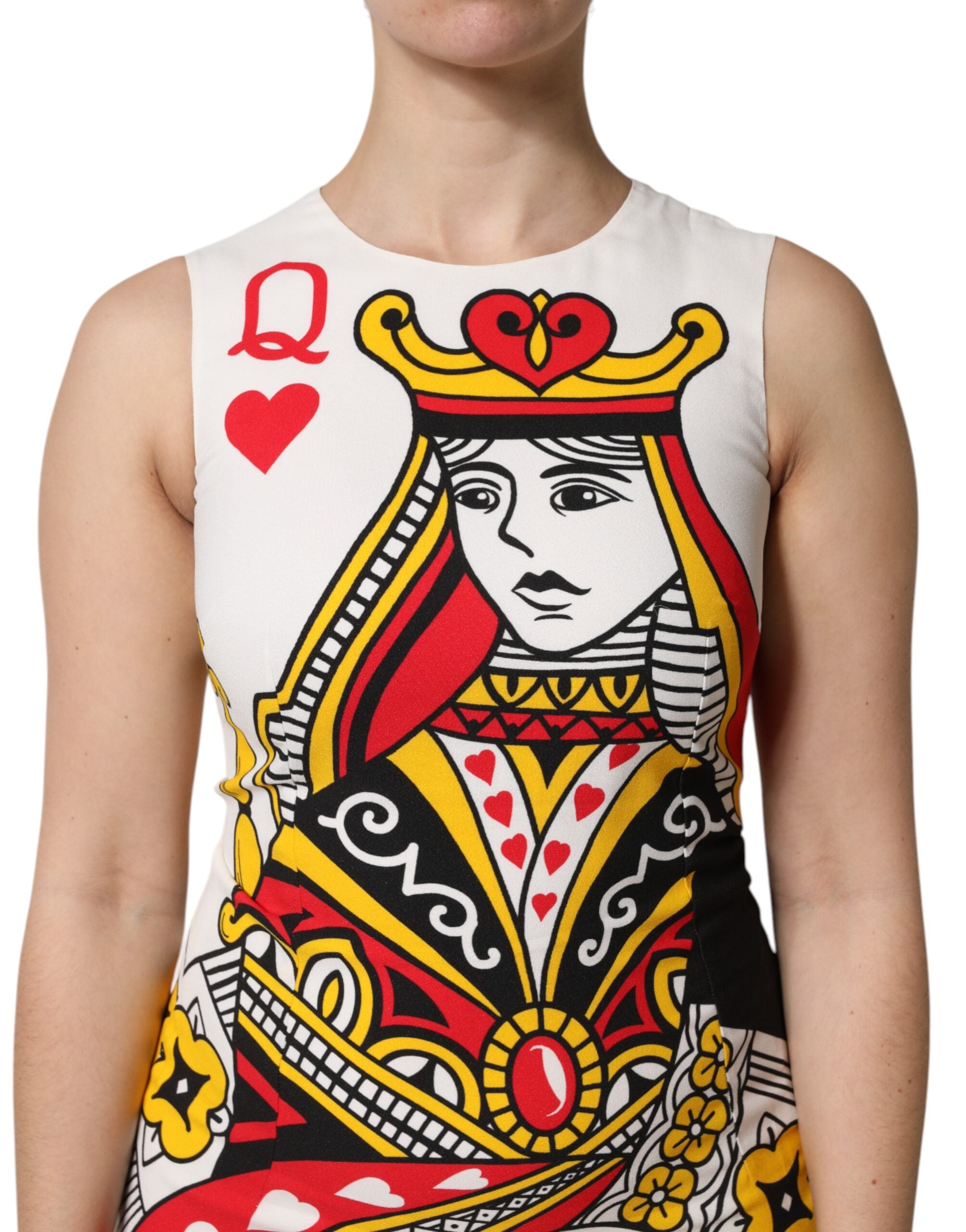 White Queen Of Hearts Sleeveless Maxi Dress - ventzia