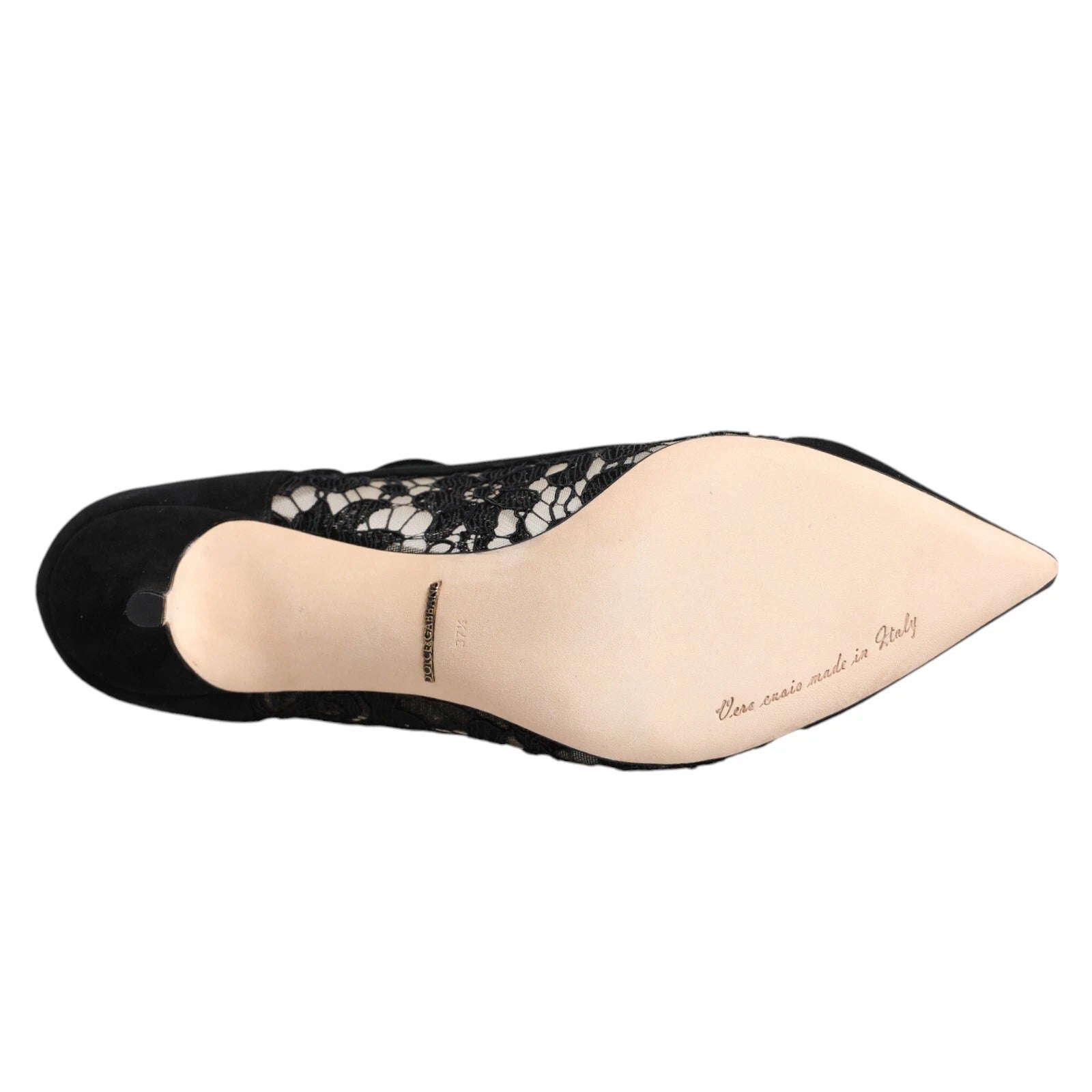 Black Mary Jane Taormina Lace Pumps Shoes - ventzia