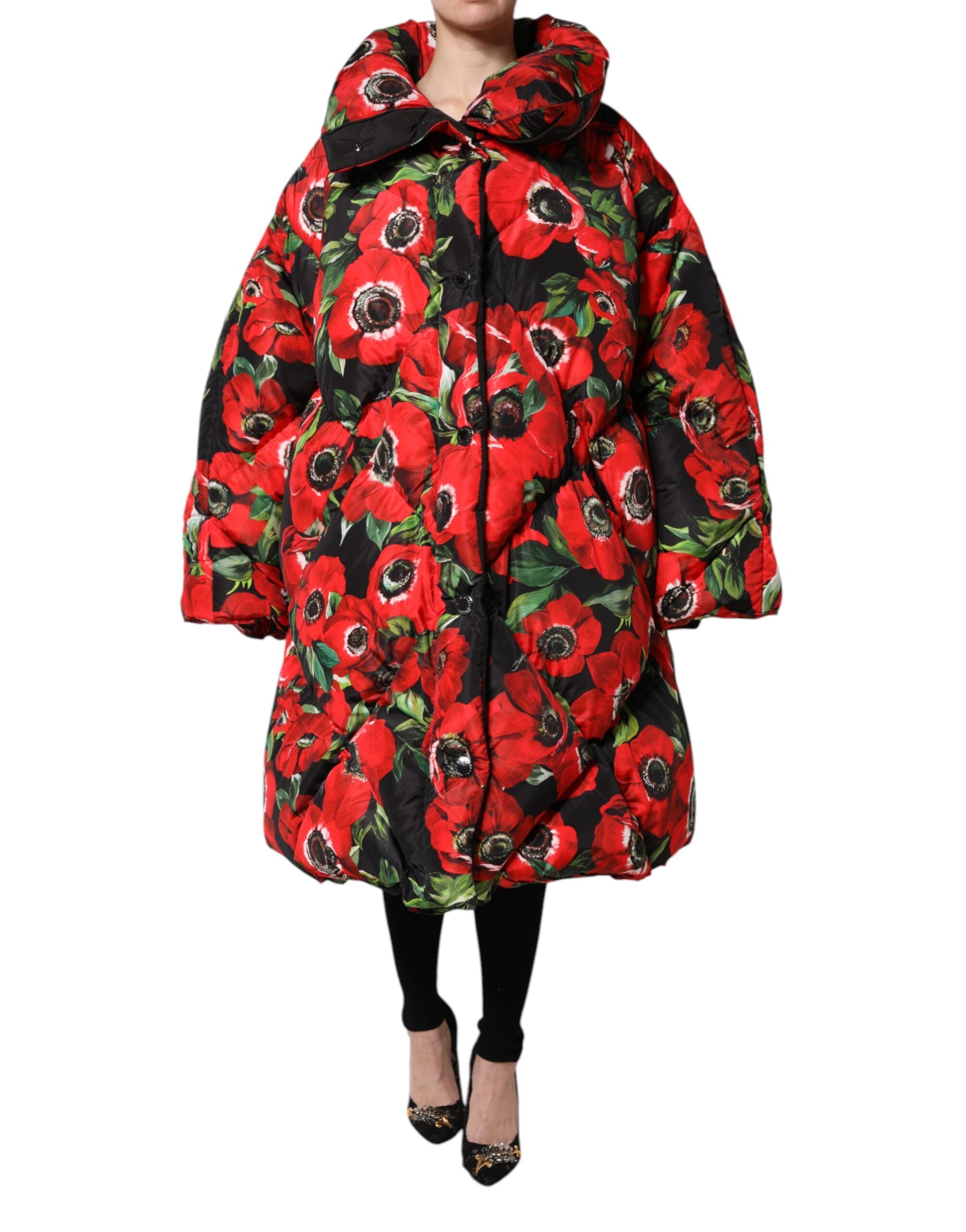 Multicolor Floral Full Zip Padded Jacket - ventzia