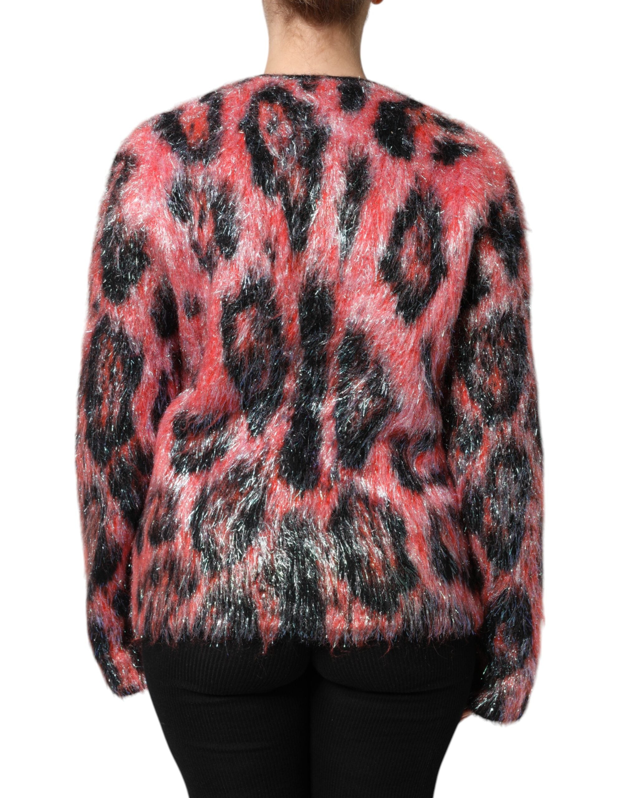 Red Mohair Wool Button Down Cardigan Sweater - ventzia