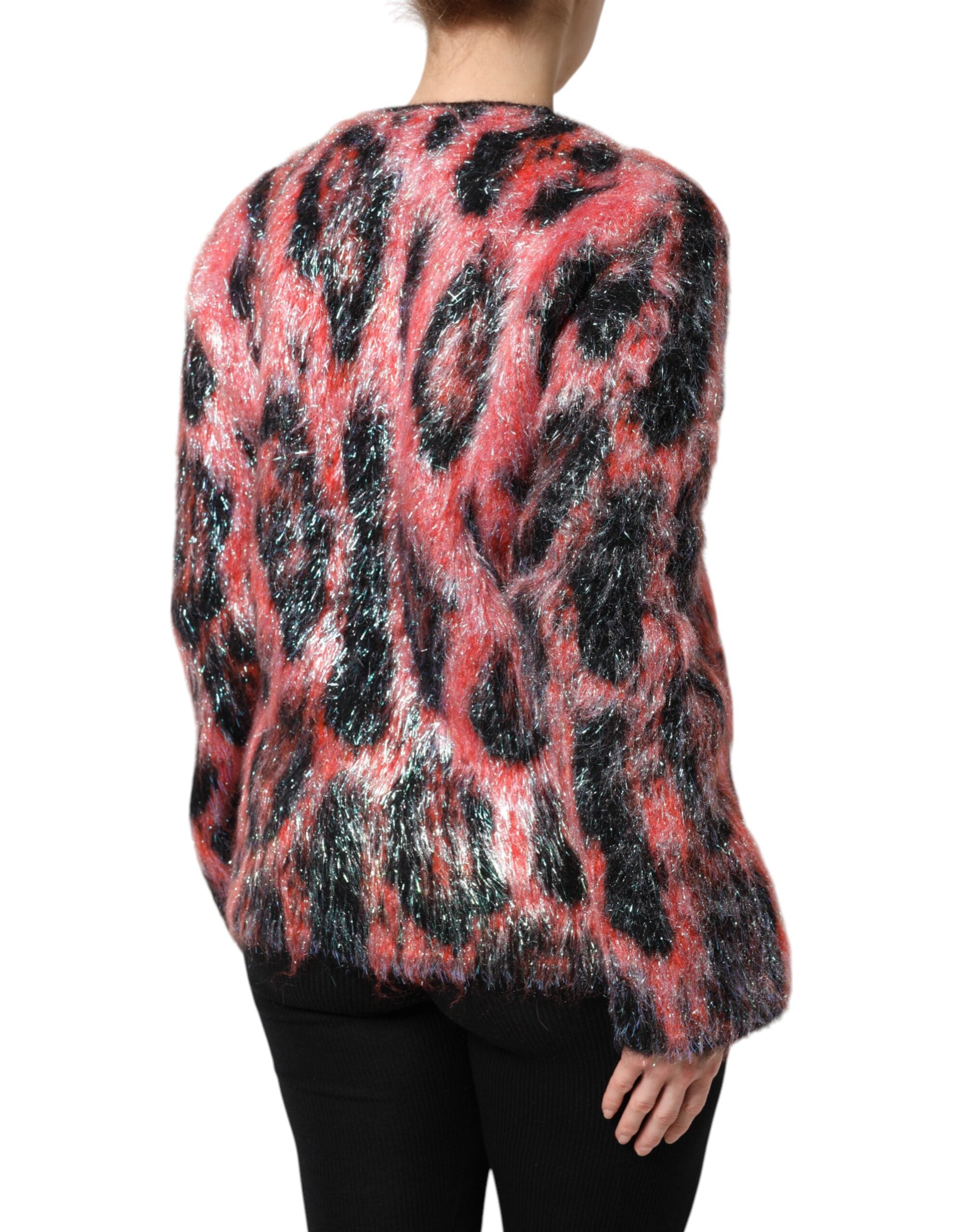 Red Mohair Wool Button Down Cardigan Sweater - ventzia