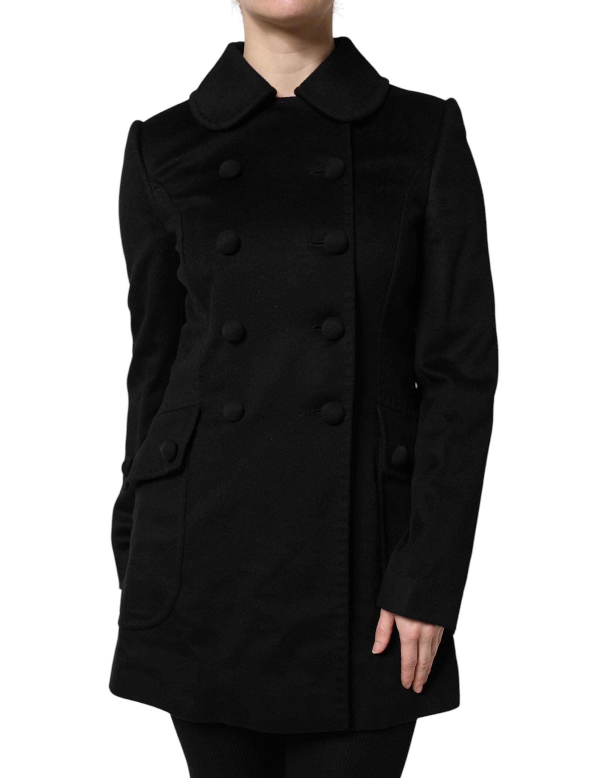 Black Wool Sartoria Italiano Blazer Jacket - ventzia