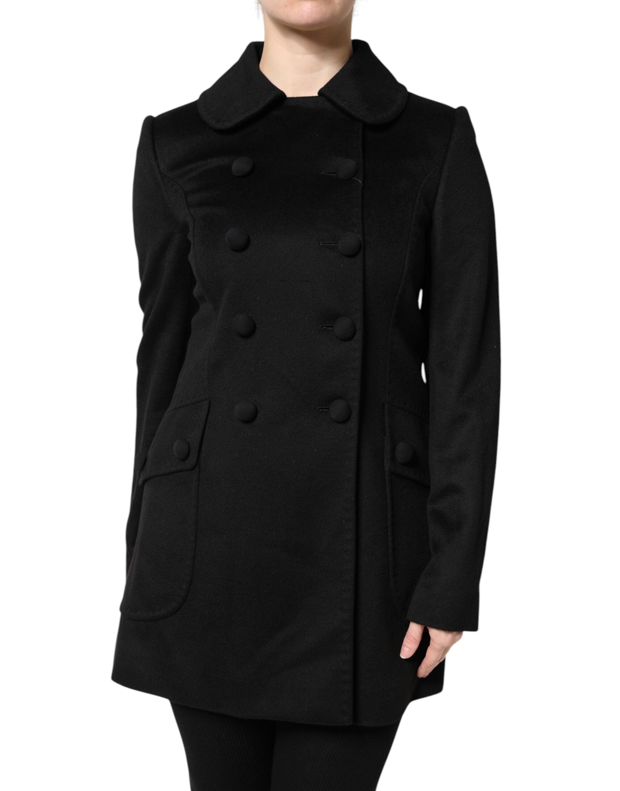 Black Wool Sartoria Italiano Blazer Jacket - ventzia