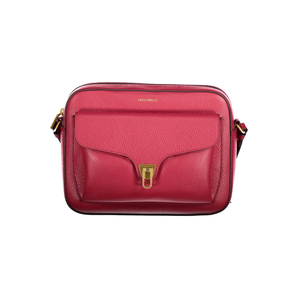 Red Leather Handbag - ventzia