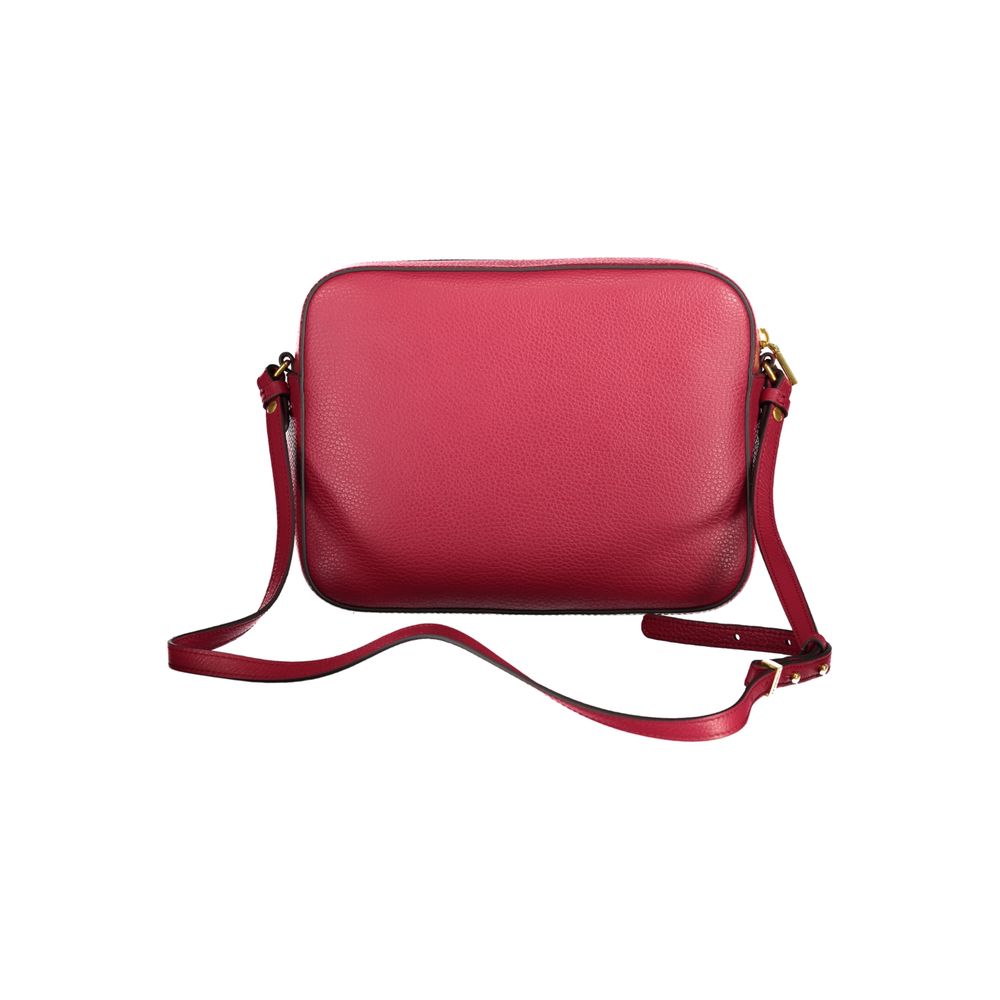 Red Leather Handbag - ventzia