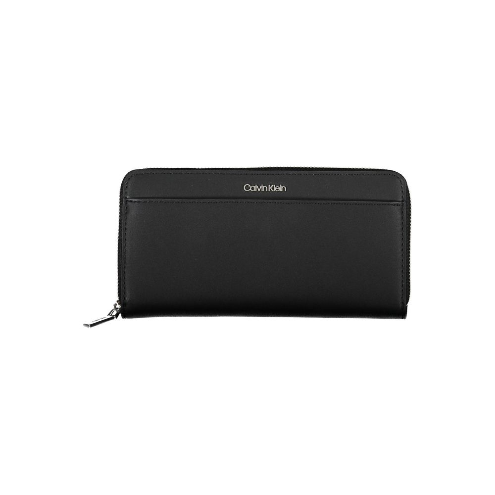 Black Polyethylene Women Wallet - ventzia