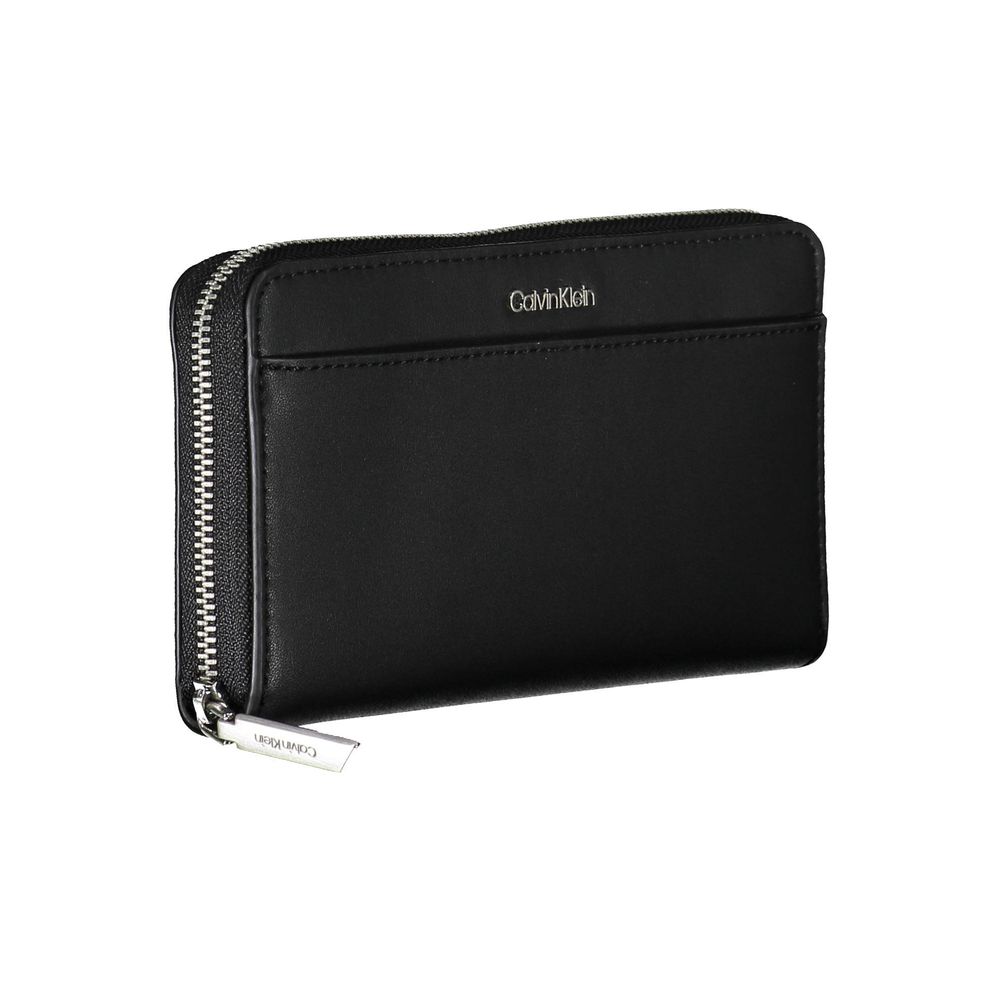 Black Polyethylene Women Wallet - ventzia