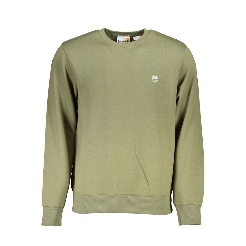 Classic Green Crew Neck Fleece Sweatshirt - ventzia