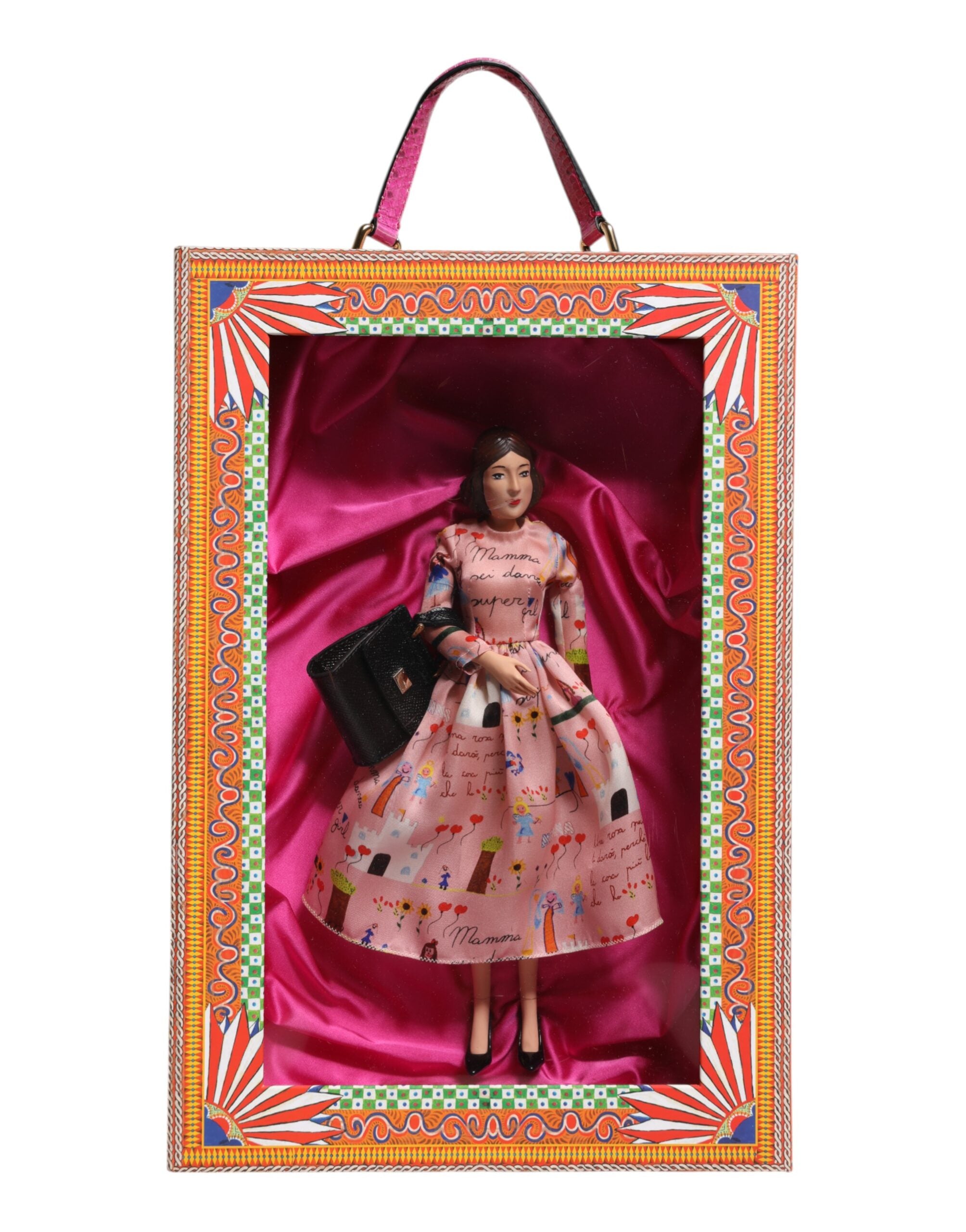 Pink Dress Ceramic Porcelain Fashion Leather Sicily Dolls - ventzia