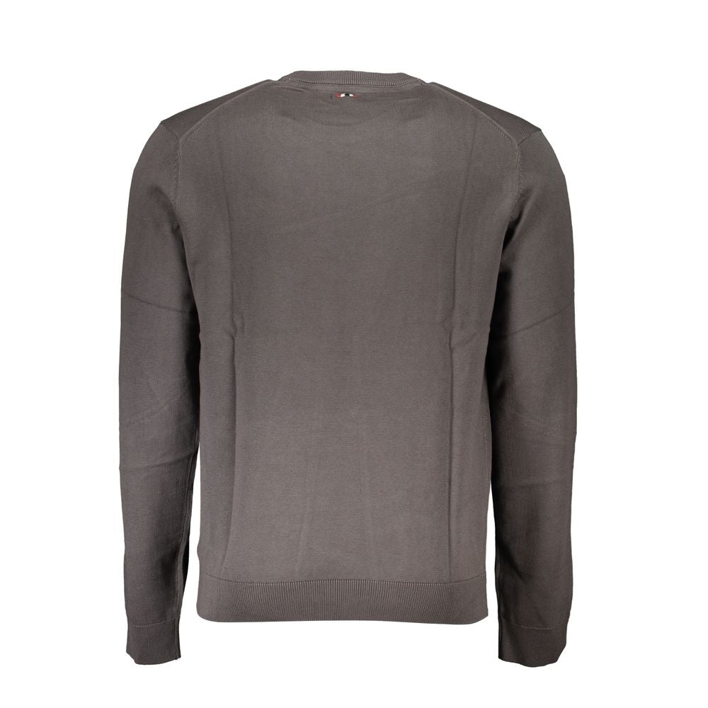 Gray Cotton Men Sweater - ventzia