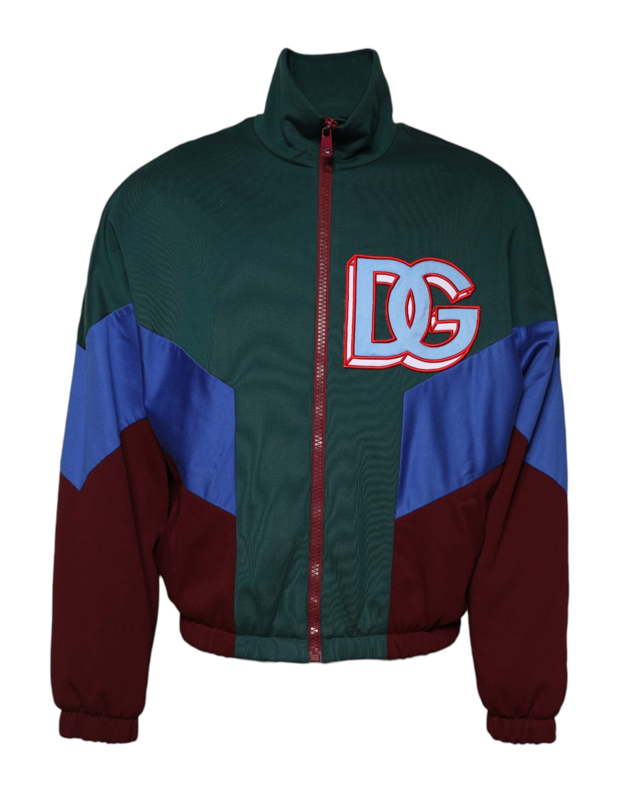 Multicolor Cotton Logo Full Zip Jacket - ventzia