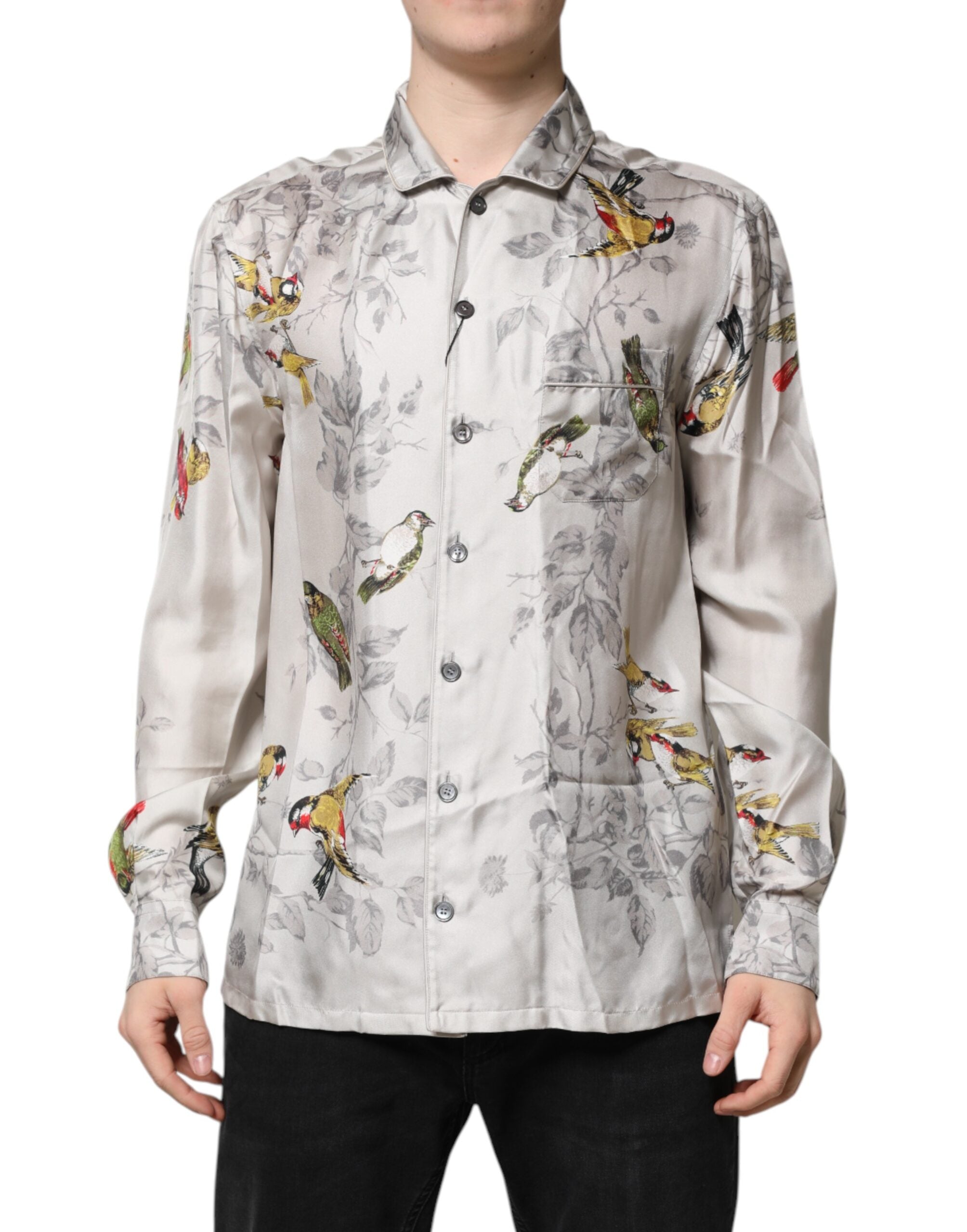 Multicolor Silk Printed Button Down Shirt - ventzia