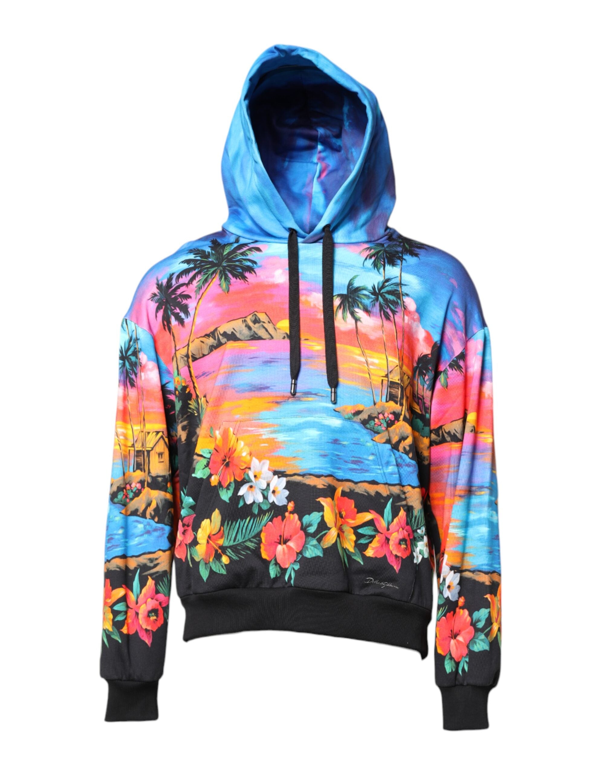 Multicolor Print Hooded Sweatshirt Sweater - ventzia