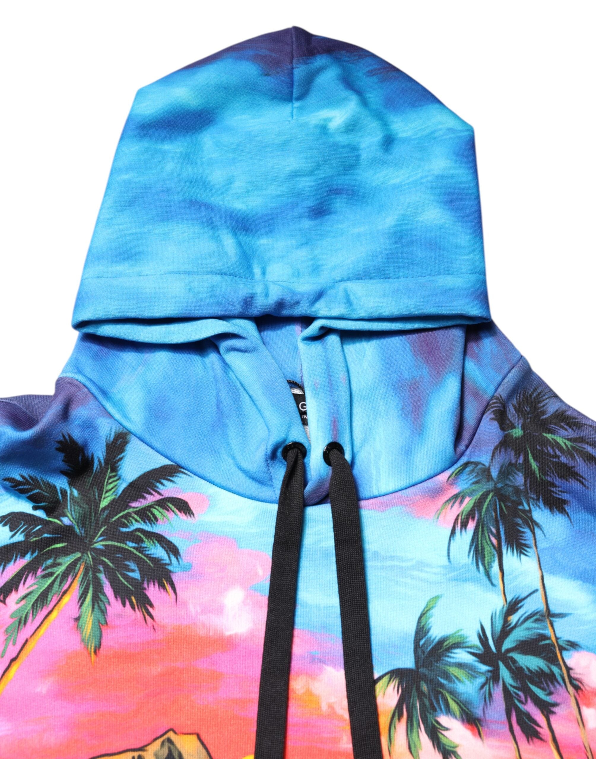Multicolor Print Hooded Sweatshirt Sweater - ventzia
