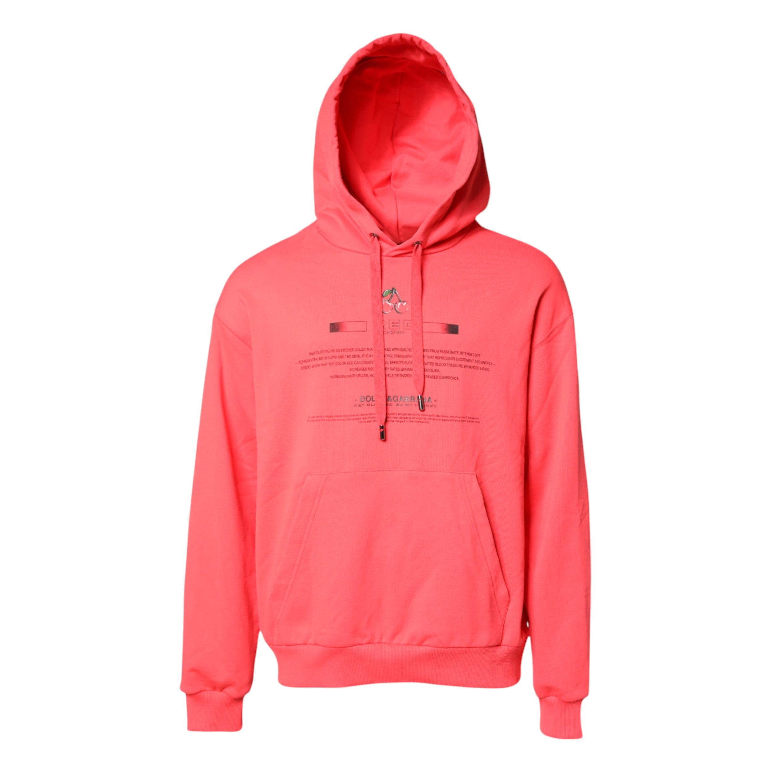 Red Logo Printed Hooded Sweatshirt Sweater - ventzia