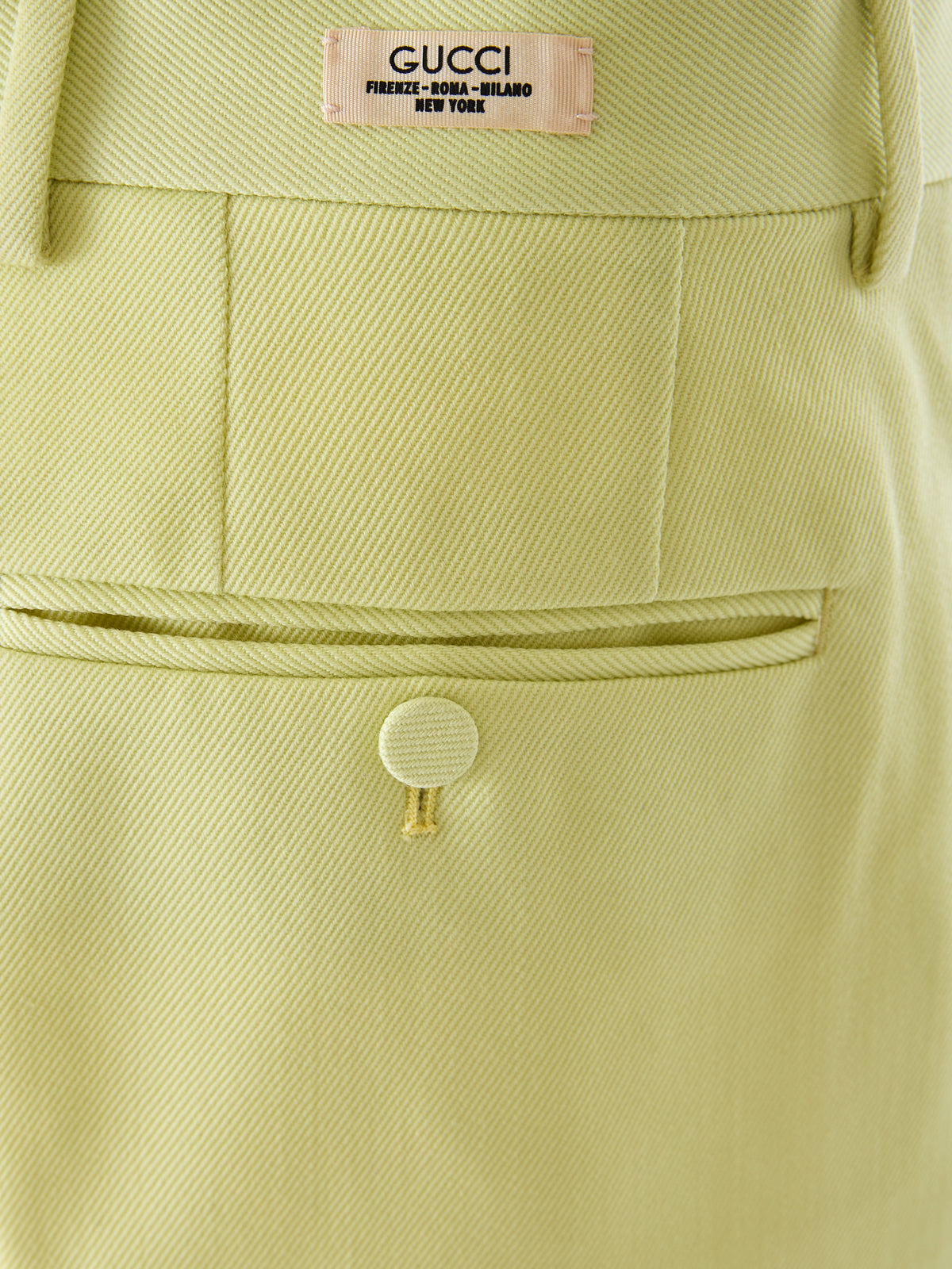 Lime Yellow Polyester Pants - ventzia