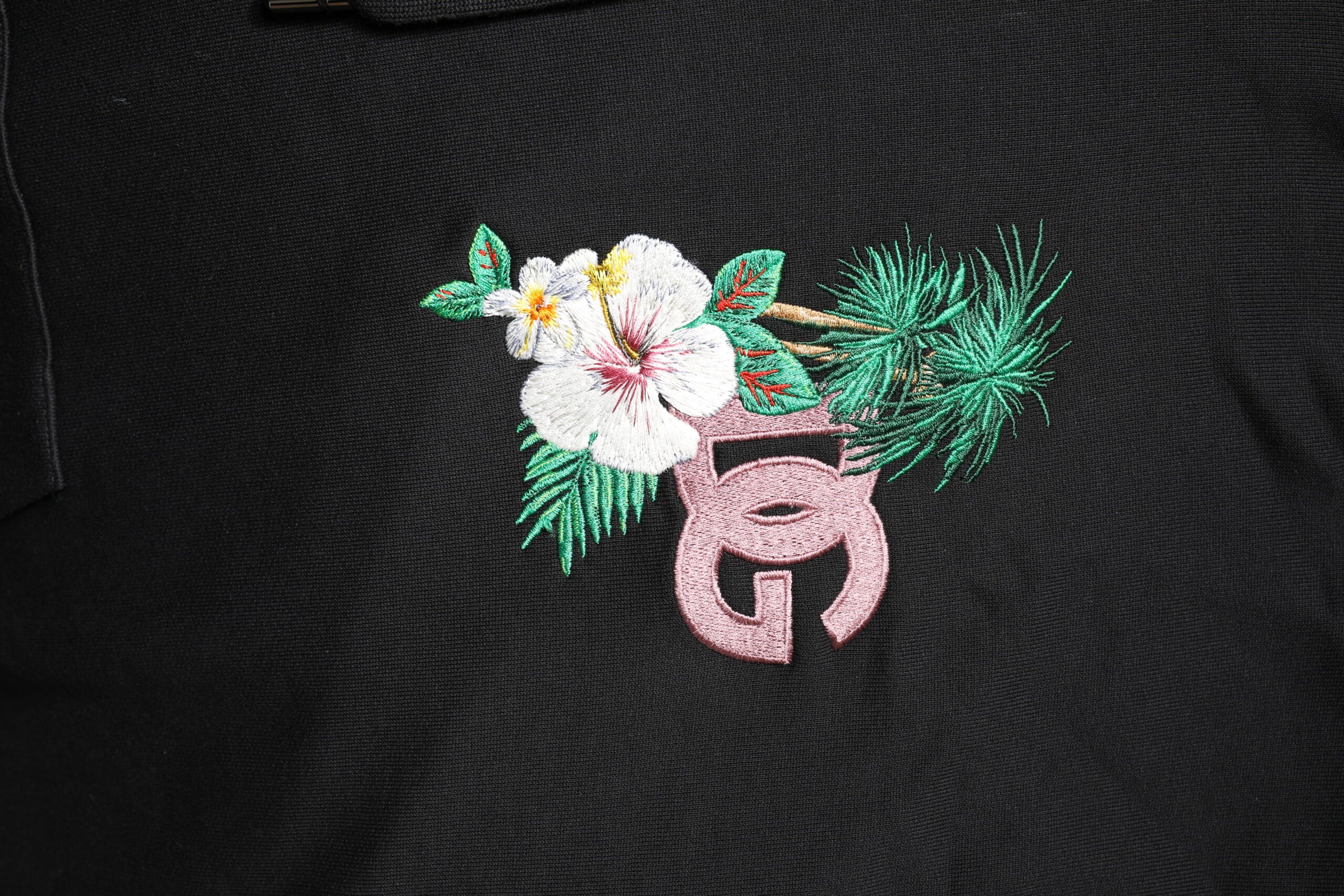 Black Embroidery Hooded Sweatshirt Sweater - ventzia