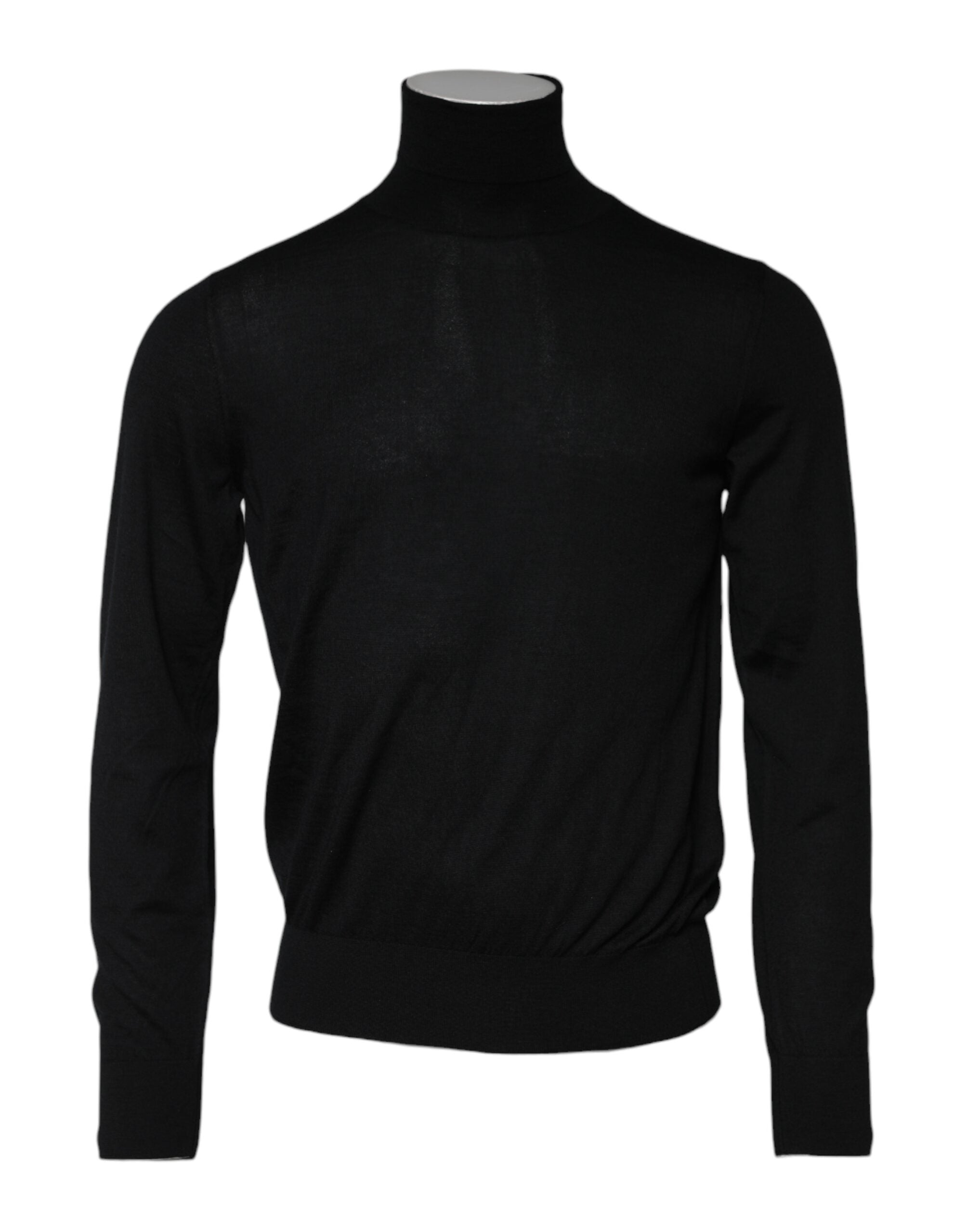 Black Cashmere Knitted Men Pullover Sweater - ventzia