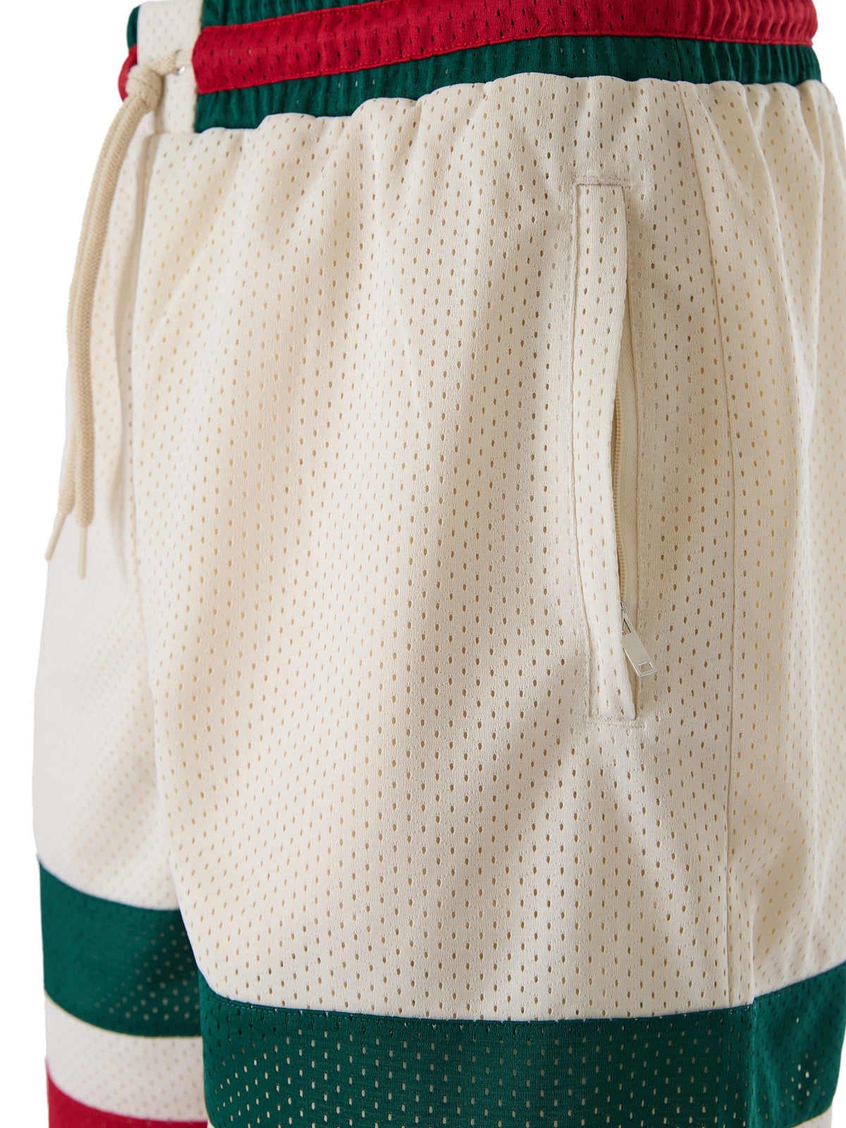 Cream polyester  Logo Shorts - ventzia