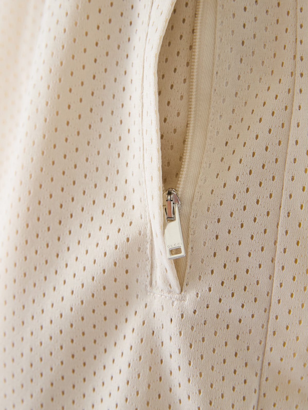 Cream polyester  Logo Shorts - ventzia