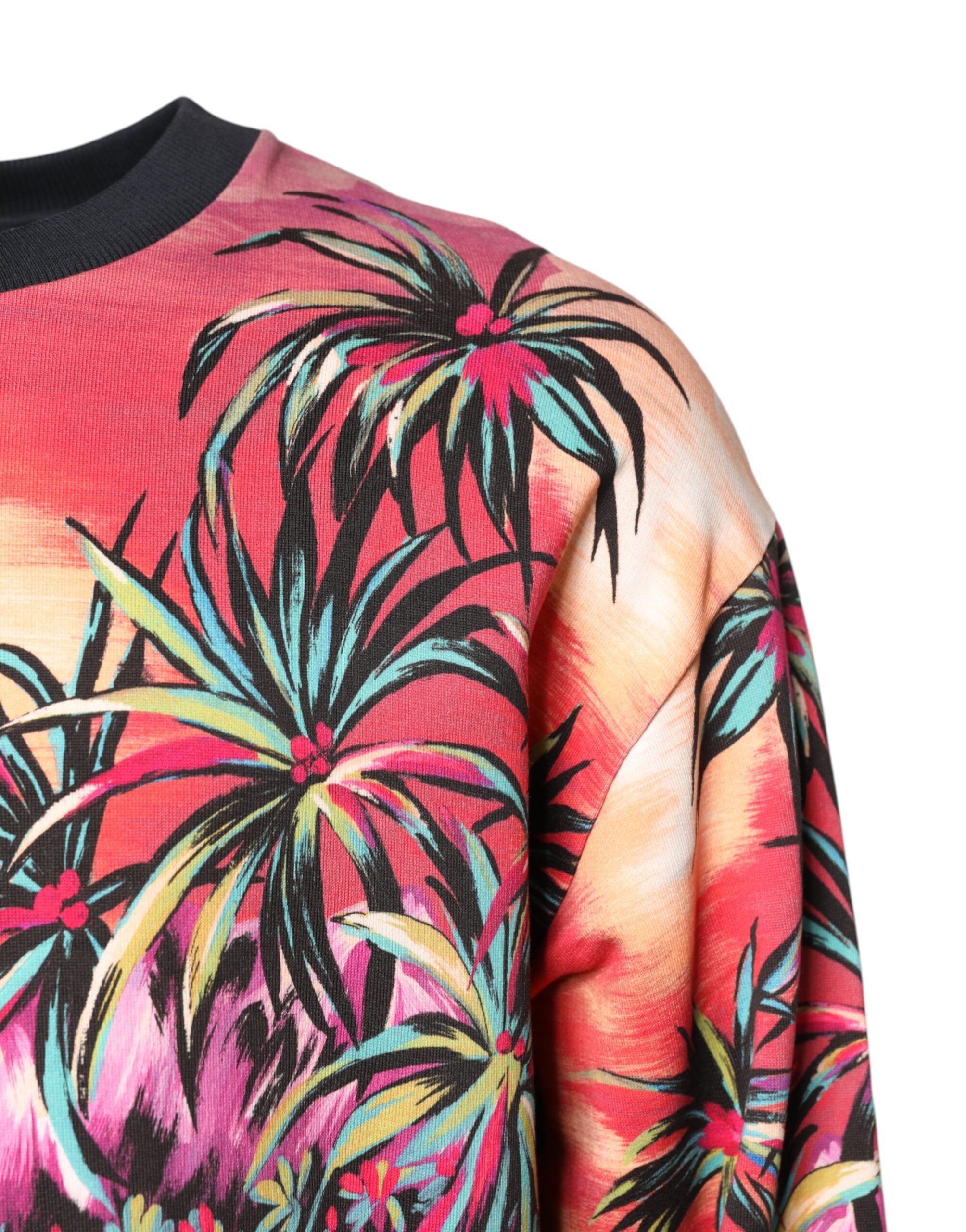 Multicolor Print Crew Neck Pullover Sweater - ventzia