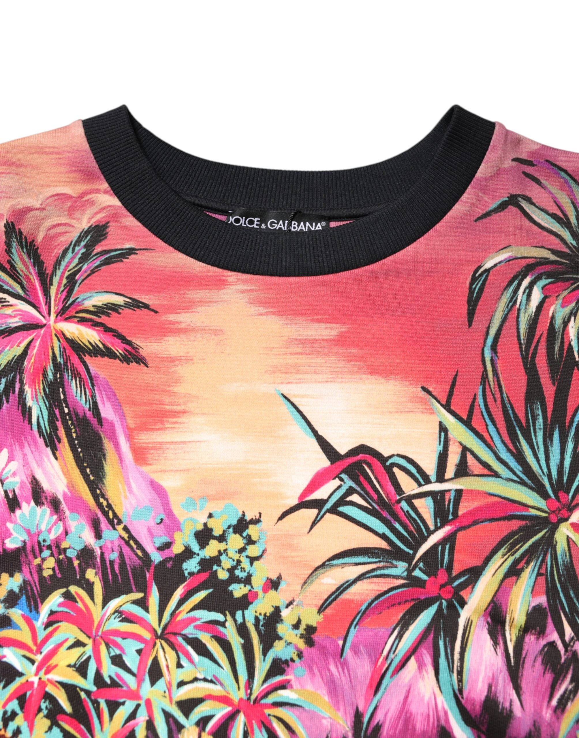 Multicolor Print Crew Neck Pullover Sweater - ventzia