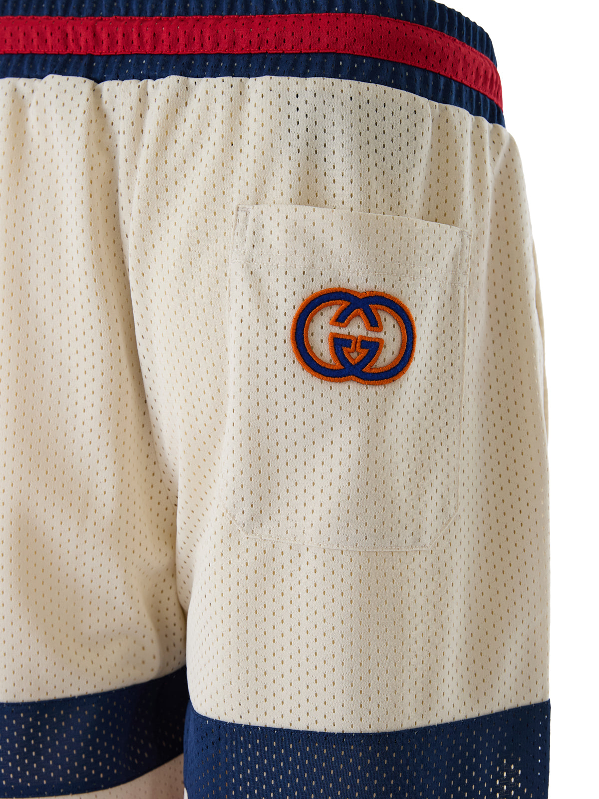 Cream polyester Logo Shorts - ventzia