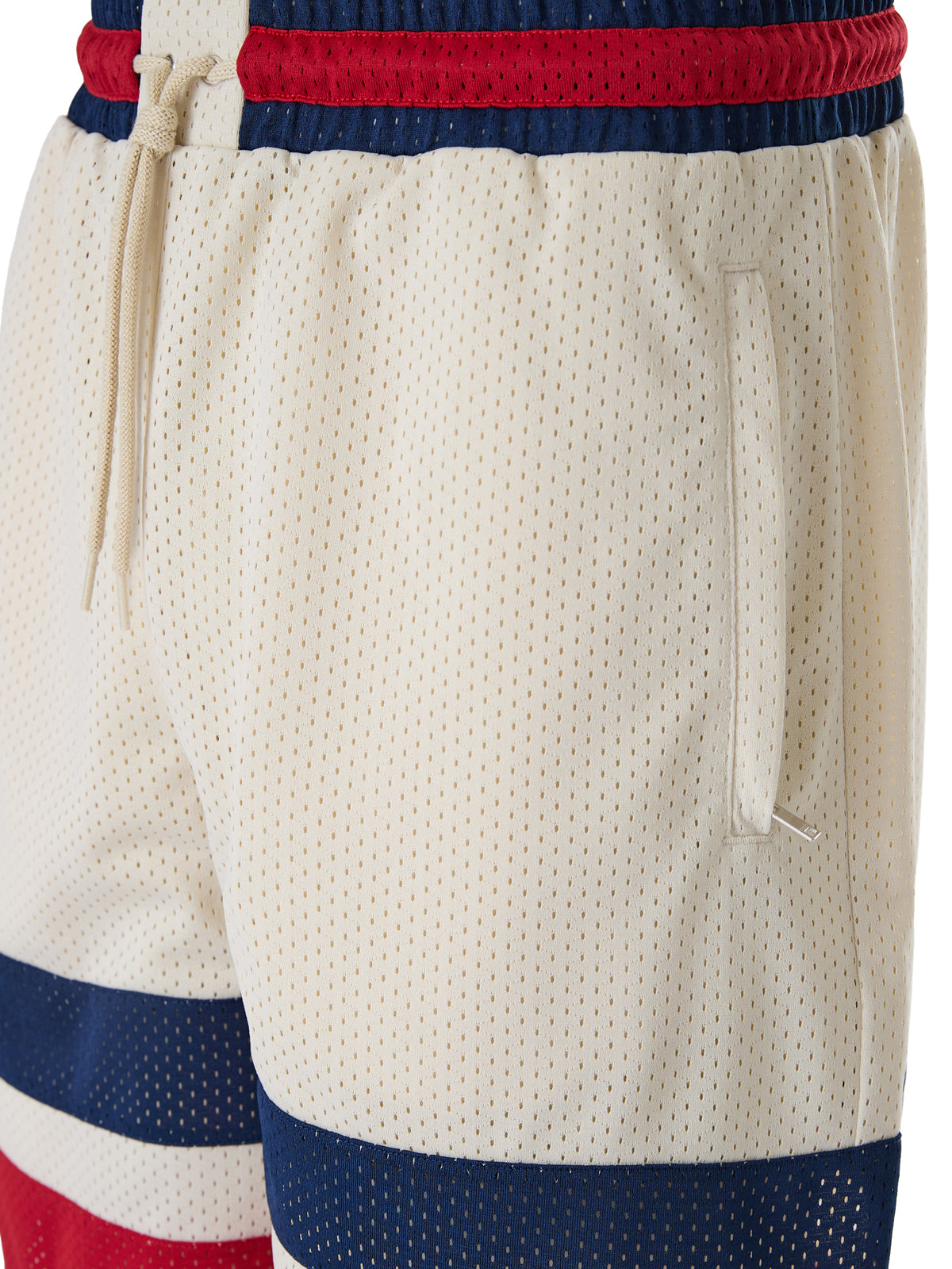 Cream polyester Logo Shorts - ventzia