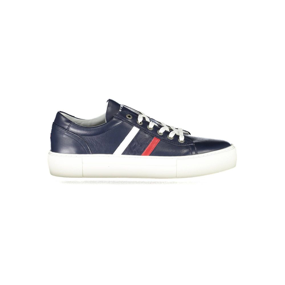 Blue Leather Men Sneaker - ventzia