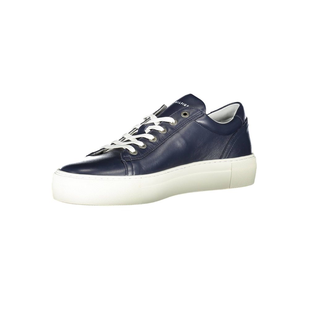 Blue Leather Men Sneaker - ventzia