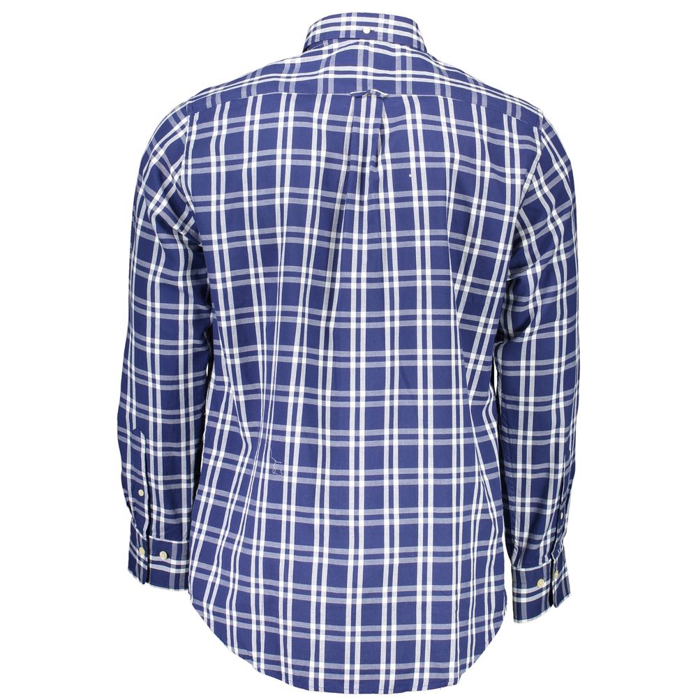 Blue Cotton Men Shirt - ventzia