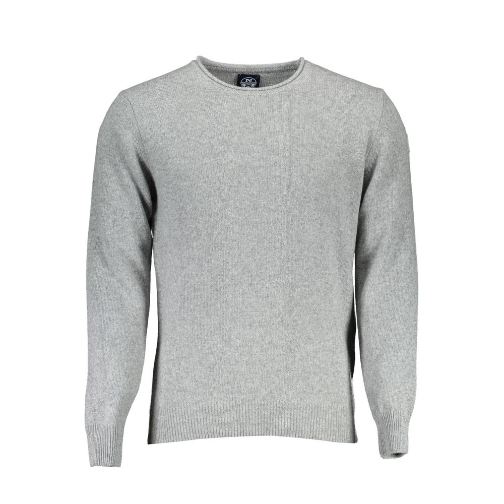Gray Wool Men Sweater - ventzia