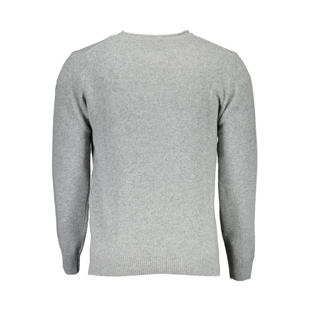 Gray Wool Men Sweater - ventzia
