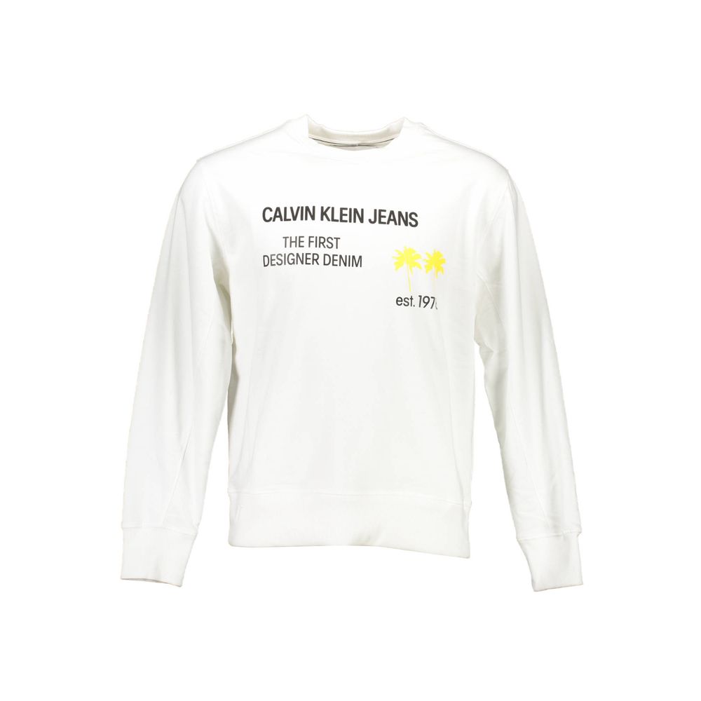 White Cotton Unisex Sweatshirt - ventzia