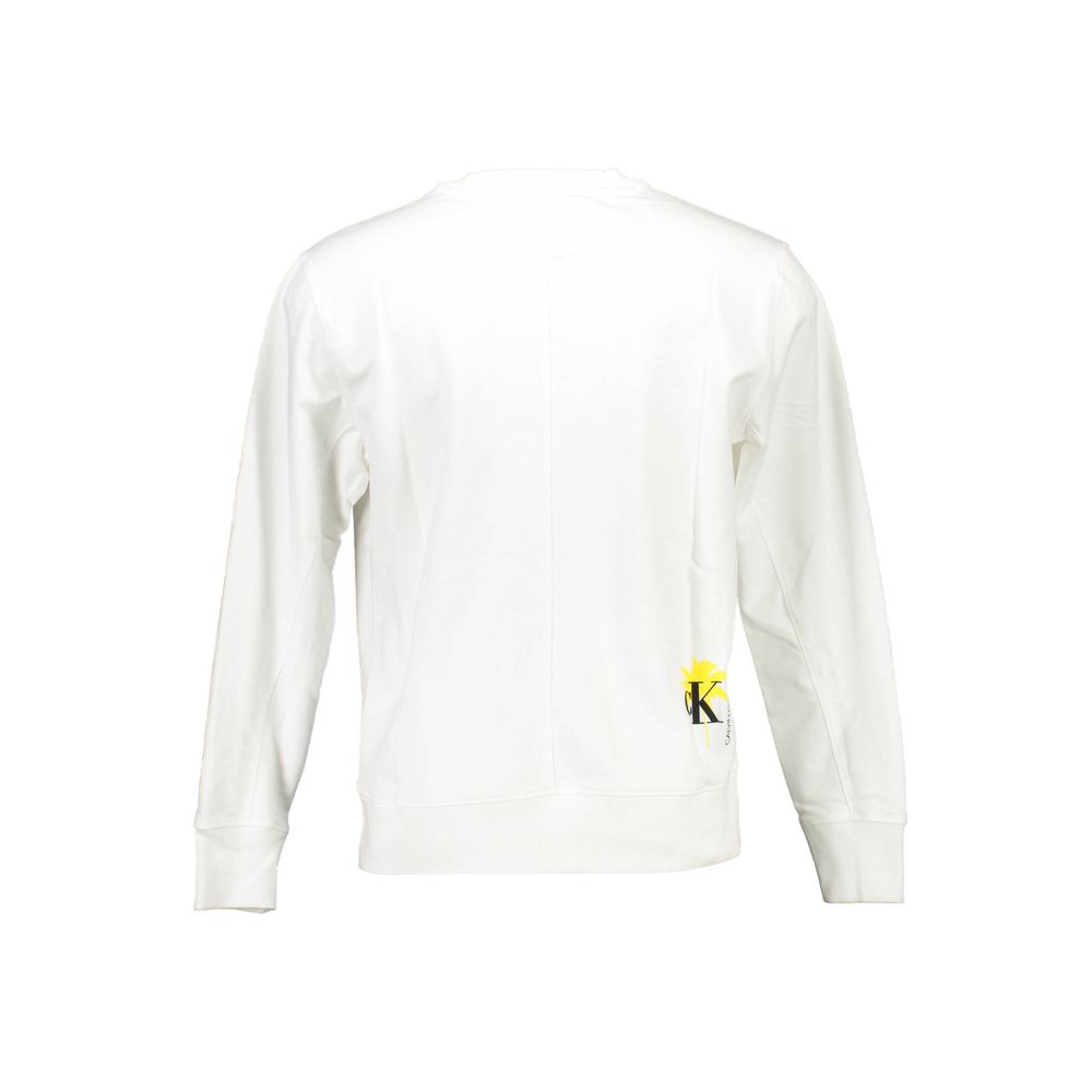 White Cotton Unisex Sweatshirt - ventzia