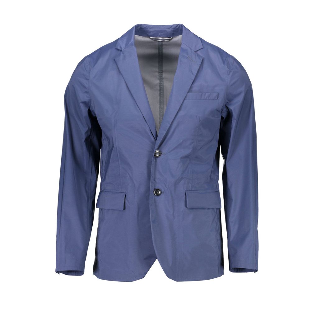 Blue Nylon Men Jacket - ventzia