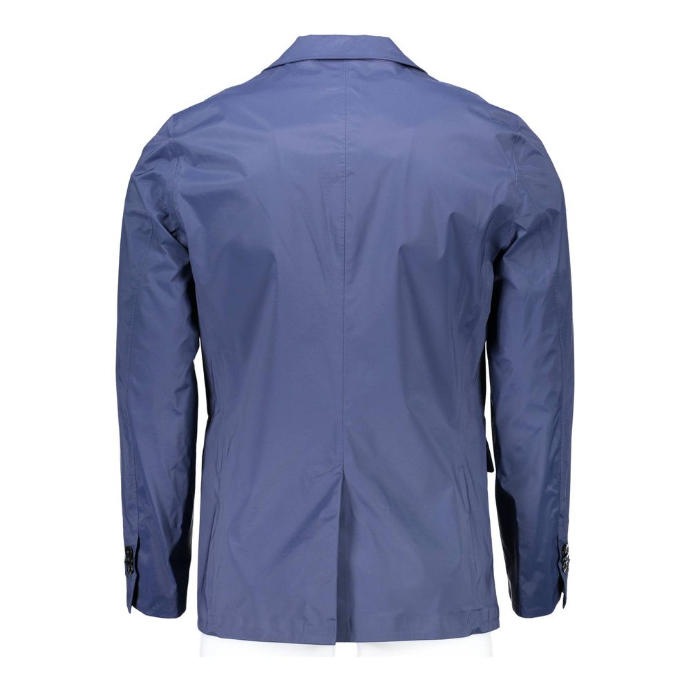 Blue Nylon Men Jacket - ventzia