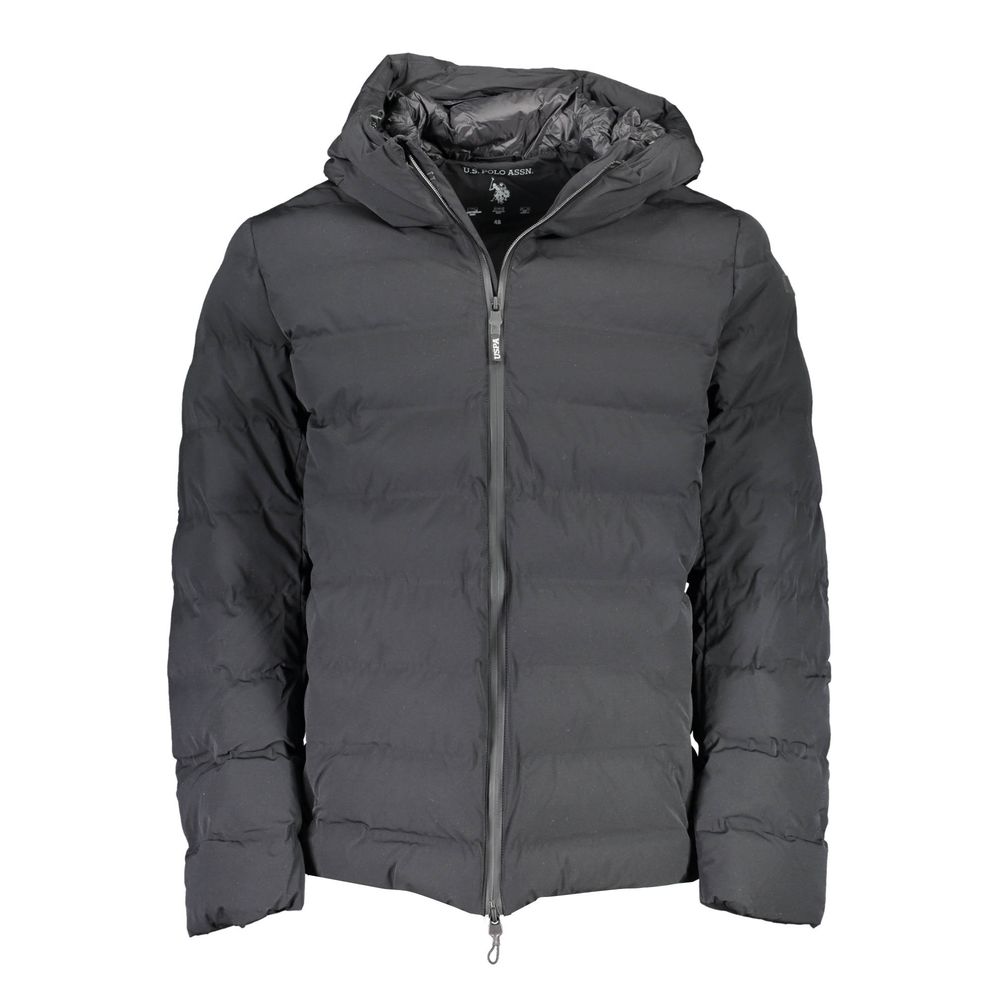 Black Elastane Mens Jacket - ventzia