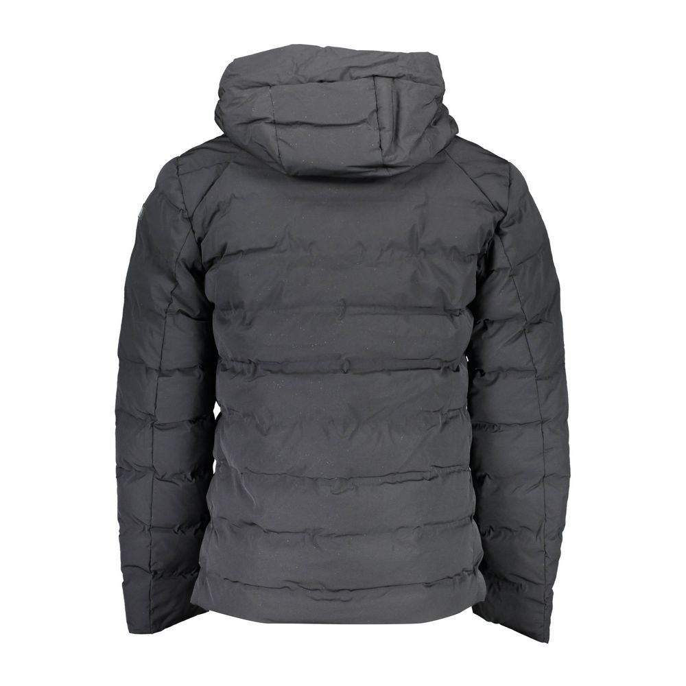 Black Elastane Mens Jacket - ventzia